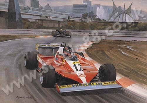 Graham Turner 1978 Canadian Grand Prix - Gilles Villeneuve Print