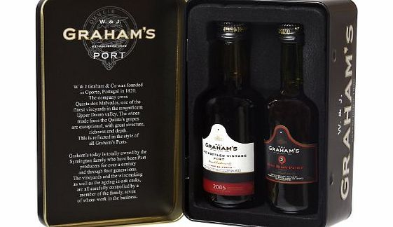 Grahams Port Gift Tin containing 2 x 5cl Miniatures