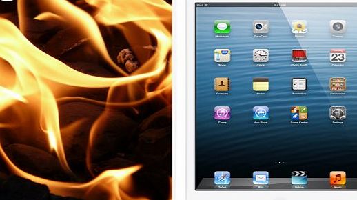 BBQ Barbecue Charcoals Coals Fire Flame Snap On Hard Protective Case for Apple iPad Mini 1st Gen - White
