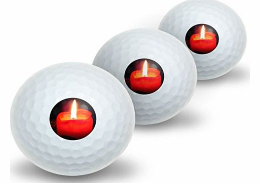 Christmas Candle - Advent Wreath Holiday Novelty Golf Balls 3 Pack