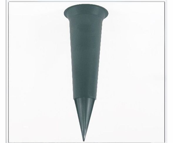 grave vase Plain dark green grave flower vase funeral spike pot