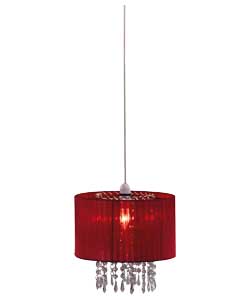 Voile Droplets Light Shade - Red