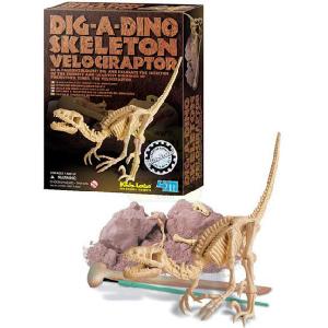 4M Kidz Labs Dig a Dinosaur Skeleton Velociraptor