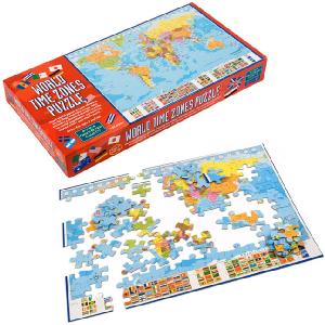 Green Board Games The Green Board Game World Time Zone 120 Piece Puzzle