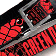 Green Day Emb Red Print Black Canvas
