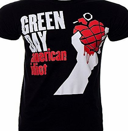 Green Day Mens American Idiot T-Shirt Medium Black