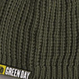 Green Day Olive Textured Knit Beanie