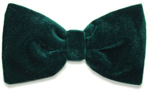 green Velvet Bow Tie