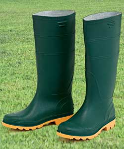green Wellington Boots - Size 7