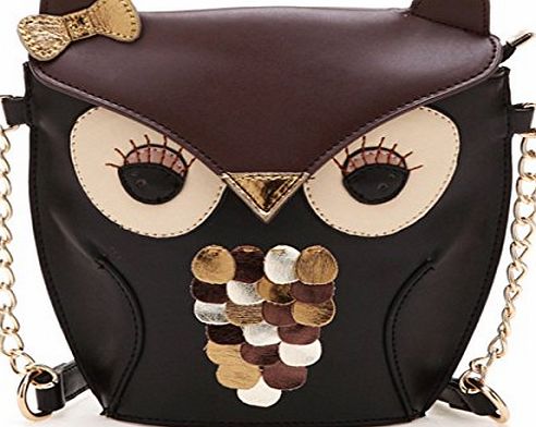 Greencolourful New Fashion Women Leather Handbag Cartoon Bag Owl Fox Shoulder Bags