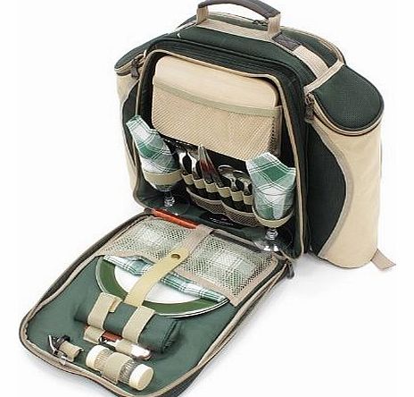 Greenfield Collection Deluxe 2 Person Picnic Backpack Hamper