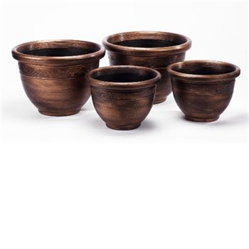 GREENHURST - Pack of 4 Antique Style Planters -