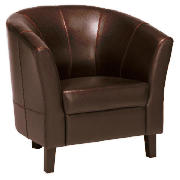 Greenwich Leather Armchair, Chocolate