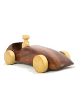 Greta Blue Fair Trade Wooden Racing Car - fun to play with