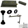 Grey Rimlock With Mortice Knob and 2 Keys 102mm