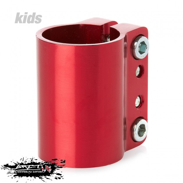 Grit Anodized Quad Scooter Clamp - Red