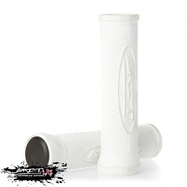 Logo Scooter Grips - White