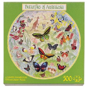 Grovely Jigsaws James Hamilton Grovely Puzzles Butterflies Of Australasia 500 Circular Piece Jigsaw Puzzle
