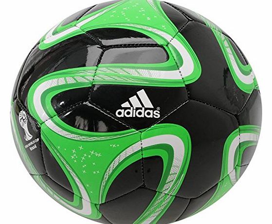 *Adidas BRAZUCA Glider Football (Black/Green, 5)