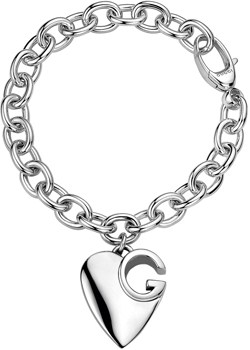 1973 Silver Heart Charm Bracelet
