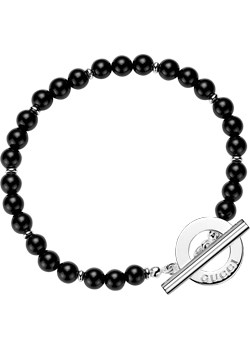 Ladies Silver Onyx Bracelet - Large