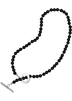 Ladies Silver Onyx Necklace - Extra Large