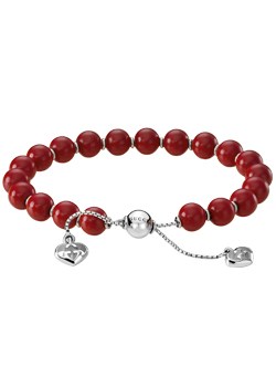 San Valentino Silver, Red Boule Bracelet