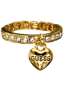 Gold Plated Heart Charm Ring UBR81111-L