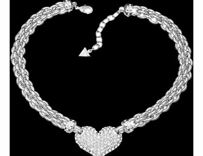 Guess Heart Crystal Necklace UBN51405