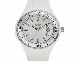 Guess Mens FIN White Watch