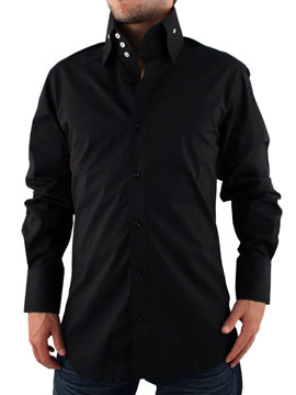 Black Westwood Collar Shirt