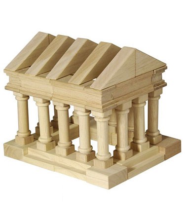 Guidecraft Hardwood Blocks Add On Greek Construction Set