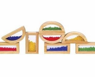 Guidecraft Wooden Toys 8 Piece Crystal Bead Rainbow Blocks