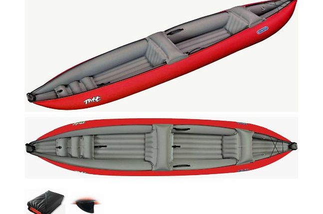 Gumotex - Twist 2 High Pressure Inflatable Kayak with Bag and Fin - Red