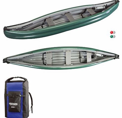 Scout Inflatable 3 Person High Pressure Canoe - Self Bailing + T-BONES