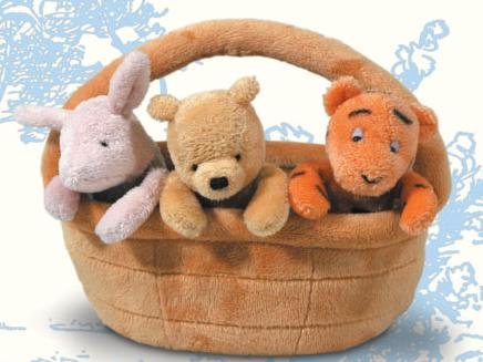 Classic Pooh Finger Puppet Basket