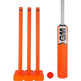 All Weather Cricket Set includes 1 flare mounted cricket bat, 3 stumps and 1 base, 1 trubounce ball and 1 bowlers disc to use as a run up marker.