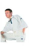 Gunn and Moore Premier Plus 3/4 Sleeve Cricket Shirt - Lt Cream/Navy Blue - Large