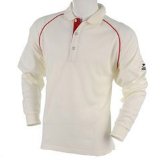 Slaz Long Sleeved Cricket Shirt Cream Extra Lge