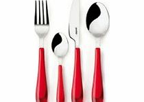 Guzzini Gocce Two Tone Cutlery Red 4 Piece Cutlery Set