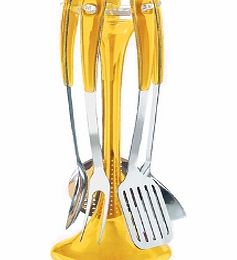 Guzzini Latina Kitchen Utensil Set Yellow Latina