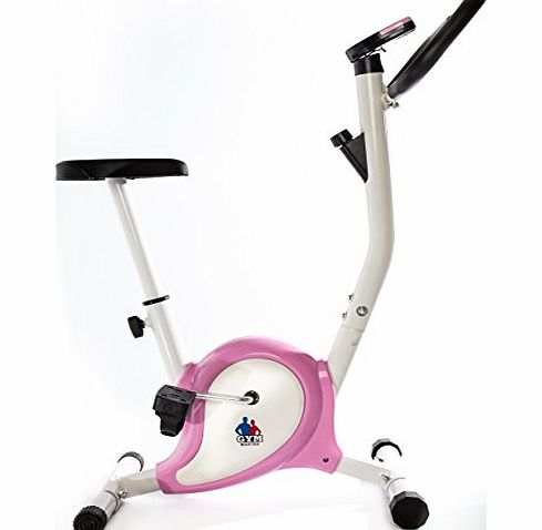  Exercise Bike in Pink & White for Fitness Cardio Workout