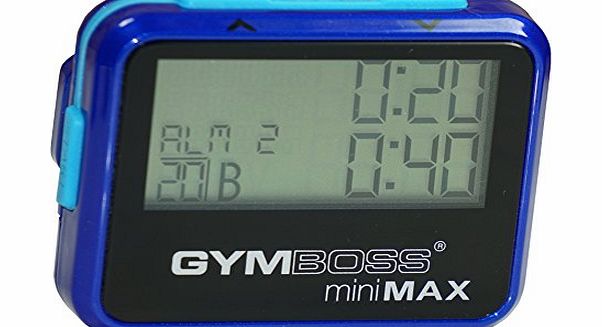 Gymboss miniMAX Interval Timer and Stopwatch - BLUE / BLUE METALLIC GLOSS
