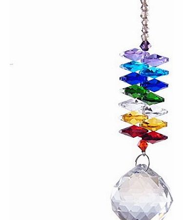 Chandelier Crystals Ball Prism Pendant Rainbow Maker Chakra Cascade Suncatcher