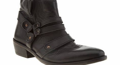 h by hudson Black Vow Ankle Boots