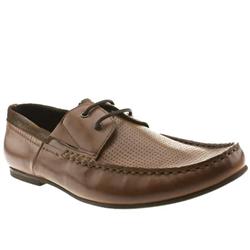 H By Hudson Male Gasque 2 Eye Moccasin Leather Upper in Tan
