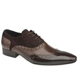 H By Hudson Male Riff Multi Brogue Leather Upper in Brown