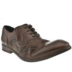 H By Hudson Male Songsmith Wash Brogue Leather Upper in Tan