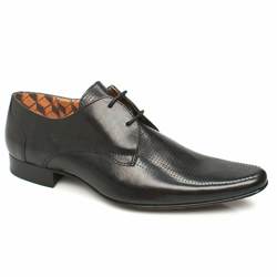 H By Hudson Male Swinger Perf Leather Upper in Black