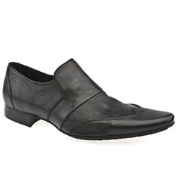H By Hudson Male Swinger Punc Loafer Leather Upper in Black, Tan